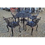 Cast Table And 4 Chairs Bronze